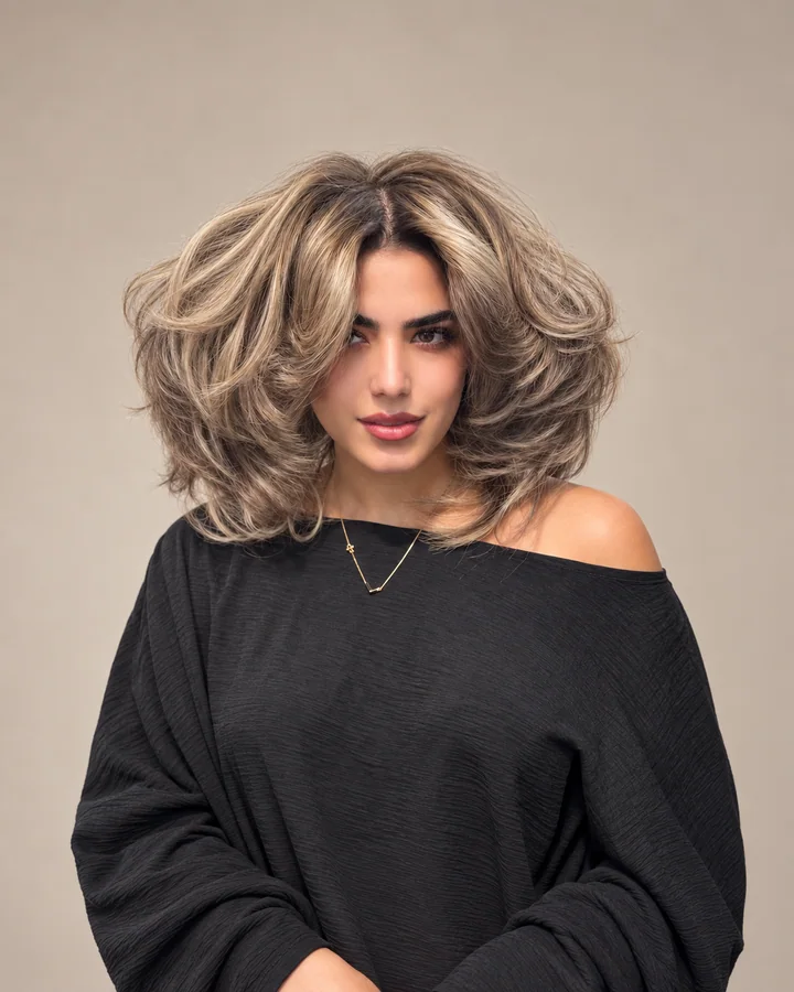 Layered hair with soft movement